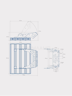 Размеры светильника TL-PROM SM 820 5K FL D